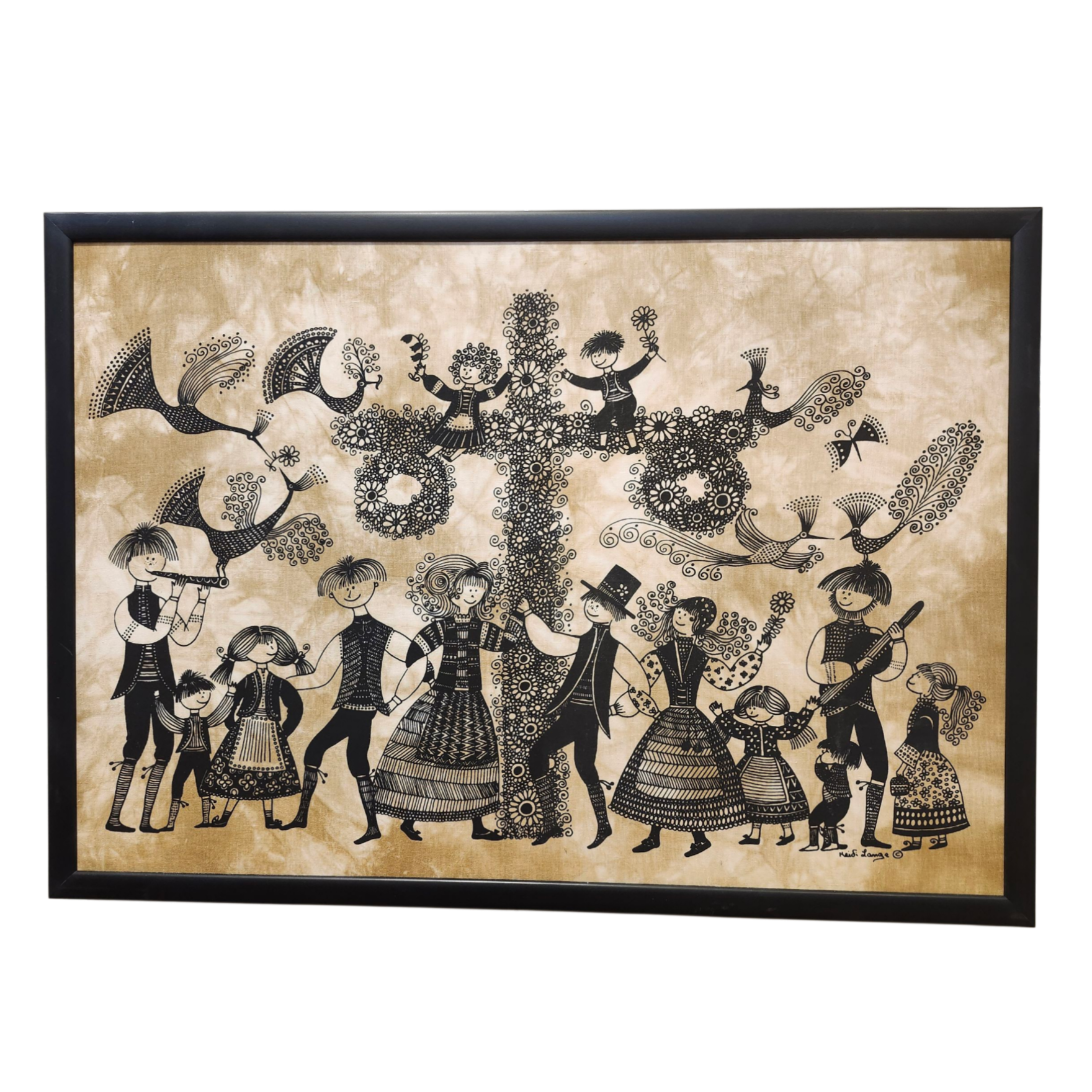 Heidi Lange: Maypole - Framed Silkscreen