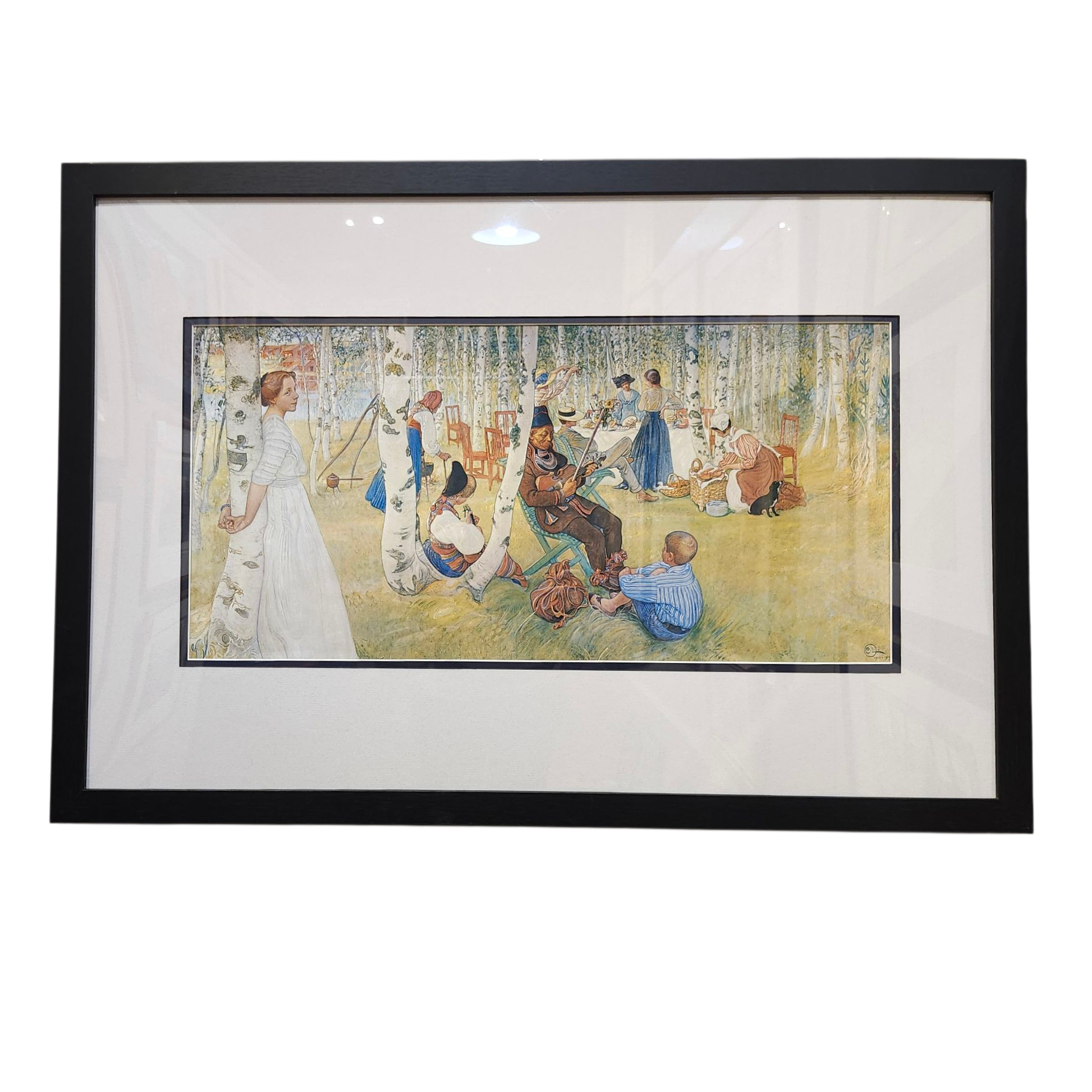 Carl Larsson: Breakfast in the Open - Framed Print