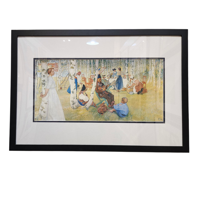 Carl Larsson: Breakfast in the Open - Framed Print