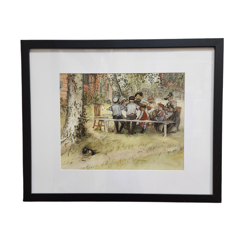 Carl Larsson: Breakfast Under the Big Birch - Framed Print