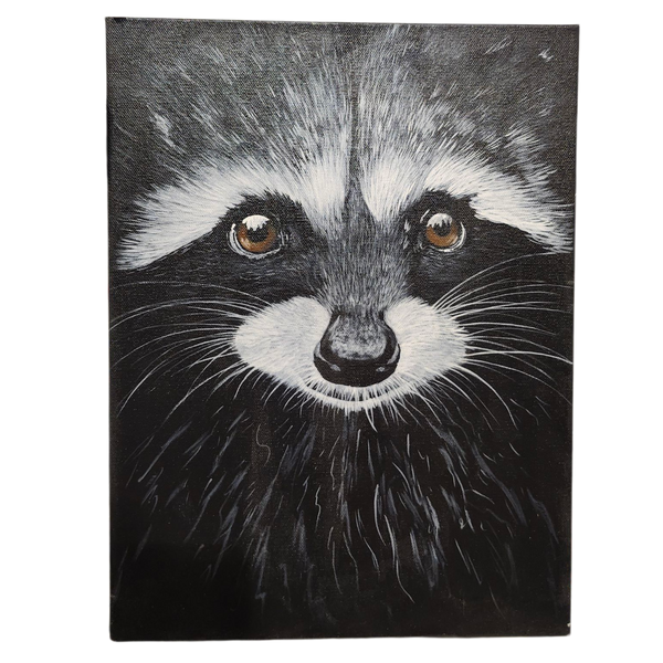 Pam Anderson: Racoon - Original Canvas Painting