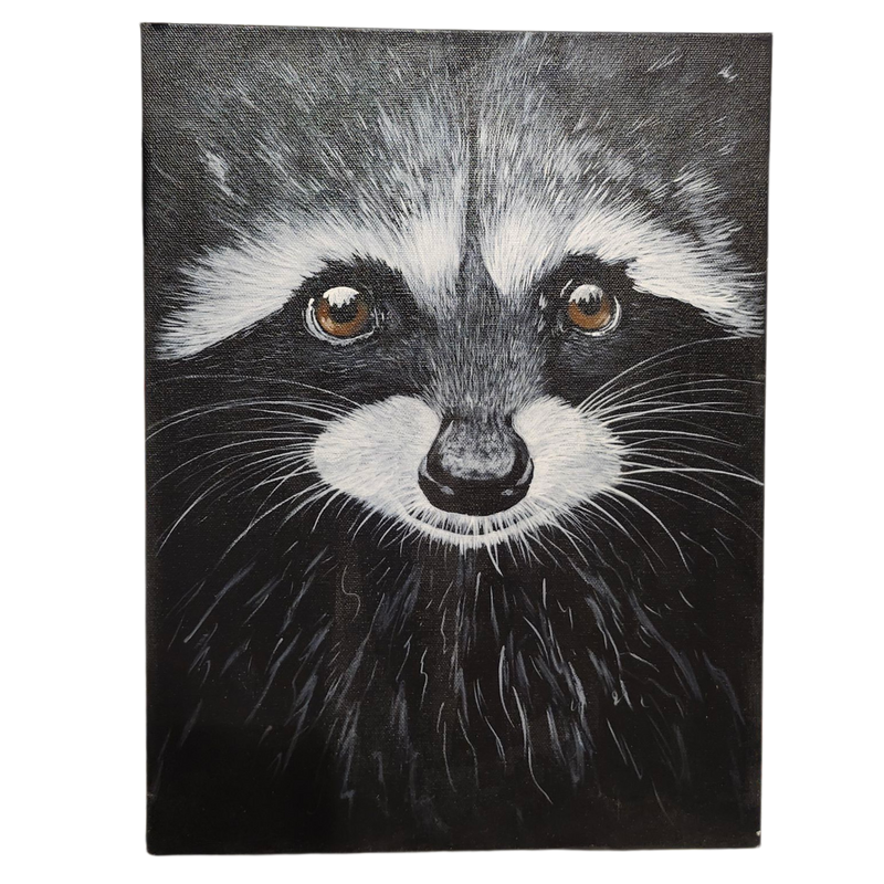 Pam Anderson: Racoon - Original Canvas Painting