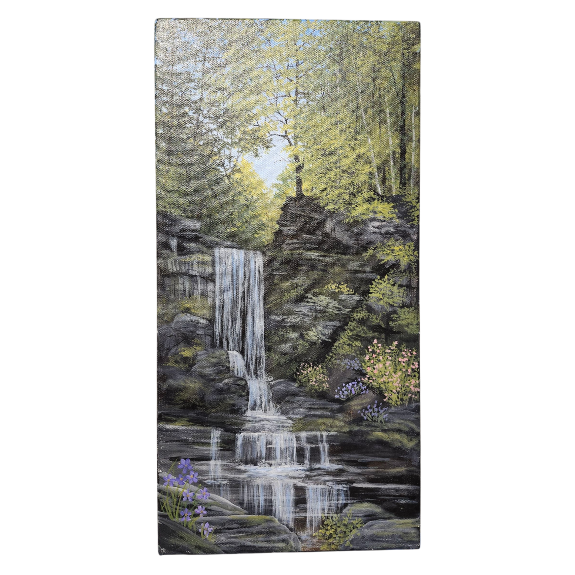 Pam Anderson: Waterfall - Original Canvas Painting