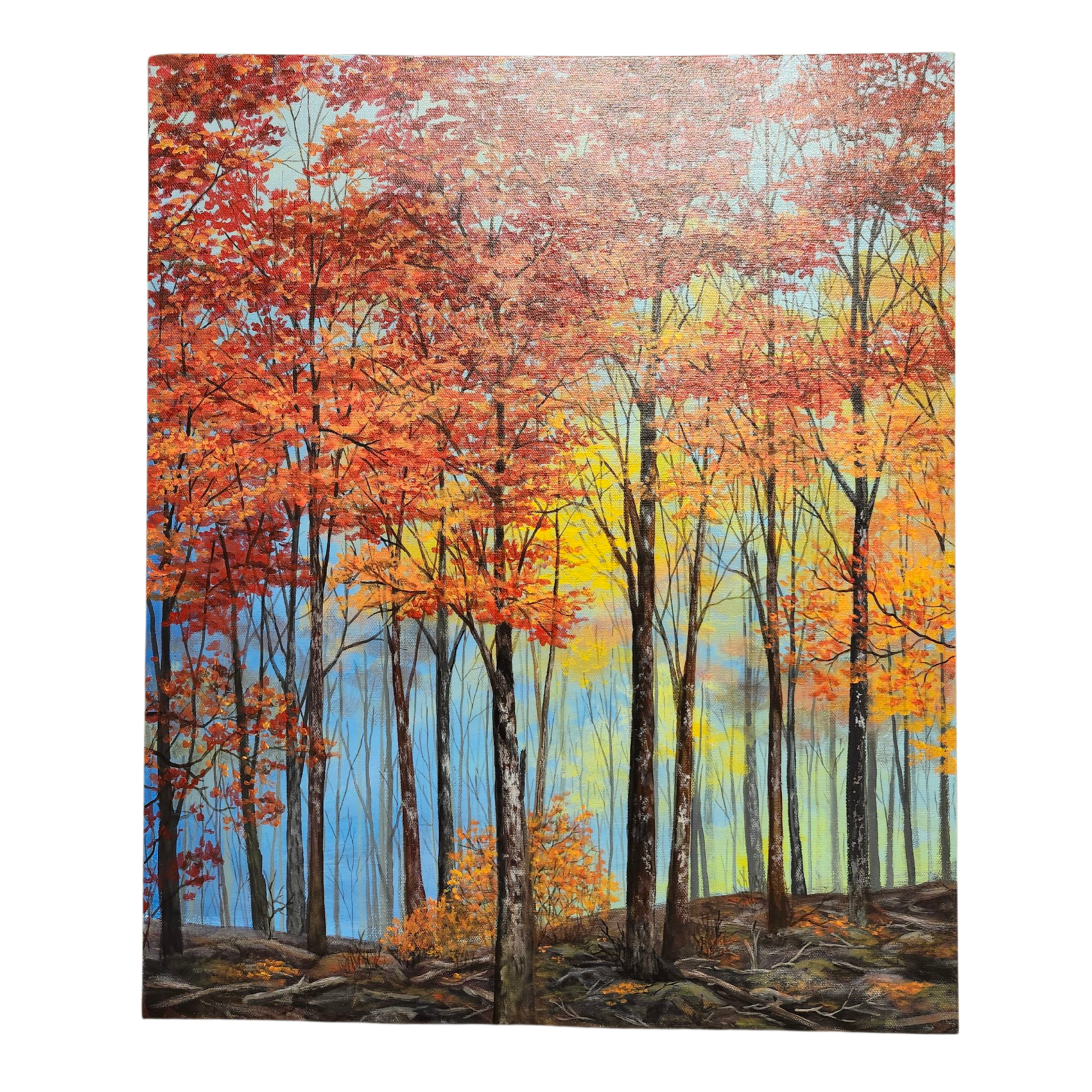 Pam Anderson: Fall Trees - Original Canvas Painting