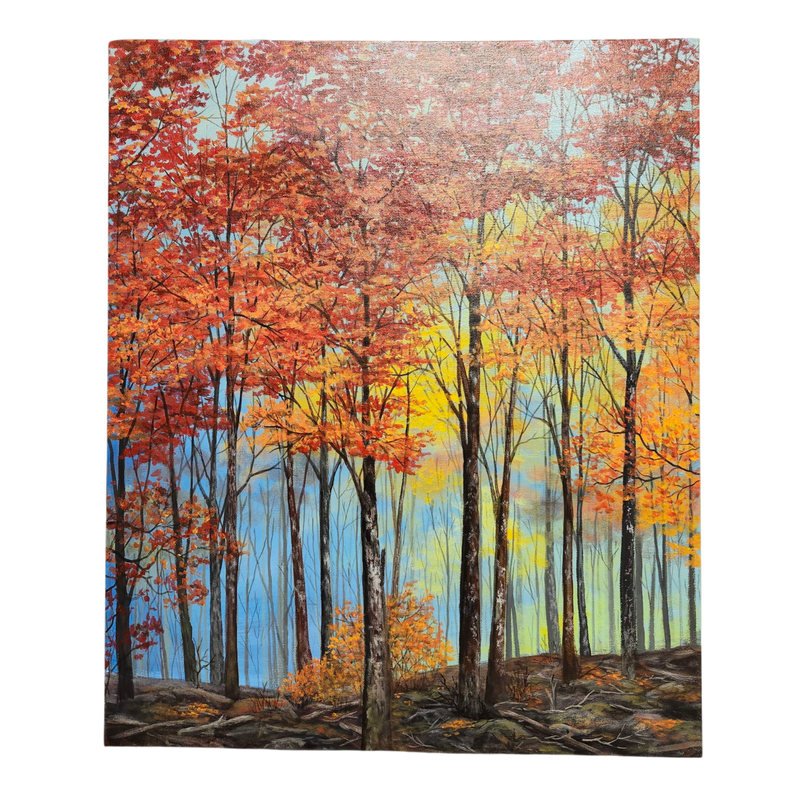 Pam Anderson: Fall Trees - Original Canvas Painting