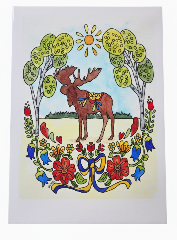 Greta Lann: "Dala Moose" -Print